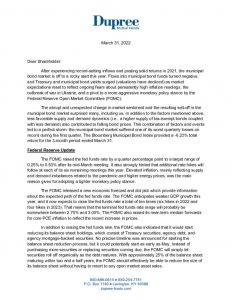 Shareholder Letter March 31, 2022