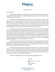 Shareholder Letter December 31, 2025