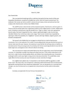 Shareholder Letter March 31, 2026