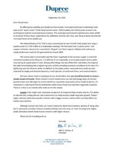 Shareholder Letter September 30, 2026